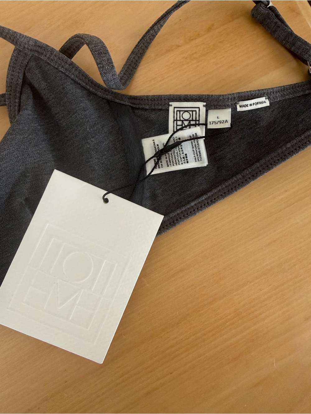 Toteme Charcoal Gray bikini top